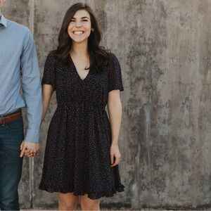 Madewell Polka Dot Flutter Sleeve Dress